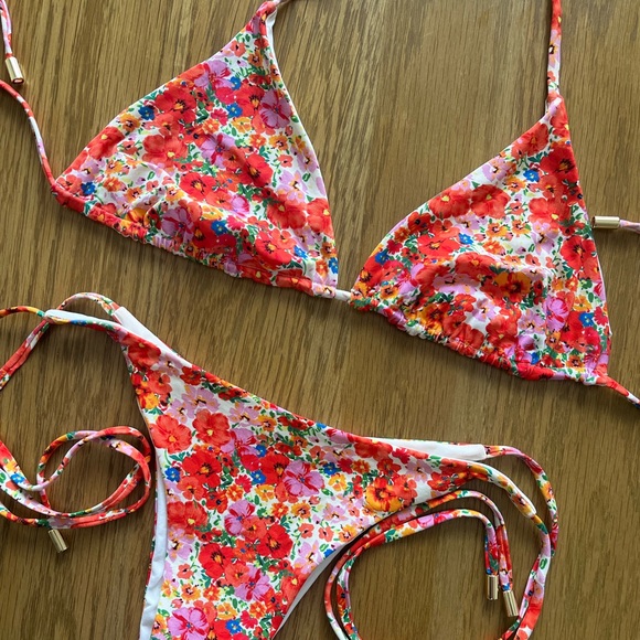 Monday Swimwear Floral Bikini - Red and Pink - Picture 2 of 3